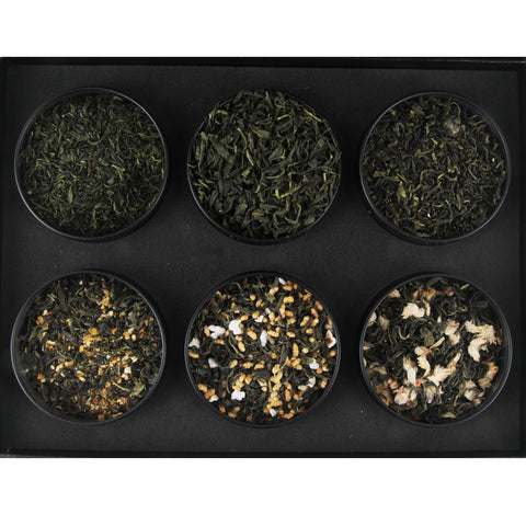 Jeju Island Green Tea Luxury Box, 6 Loose Leaf Teas in Tins, 144g