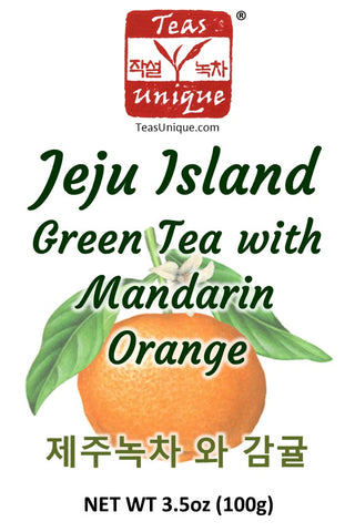 Jeju Island First Flush Green Tea with Mandarin Orange (제주녹차 와 감귤)