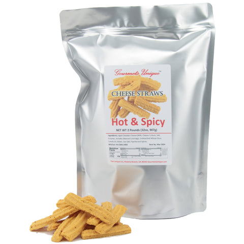 Southern Gourmet Cheese Straws, Hot & Spicy Cheddar, 2 Pounds