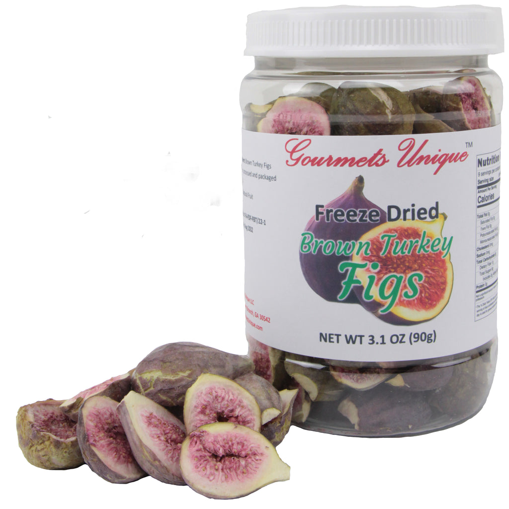 Freeze Dried Brown Turkey Figs, Made in USA, 90g