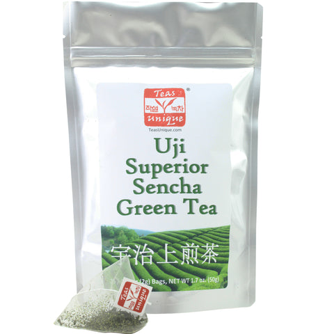 Uji Ichibancha Superior Sencha Green Tea, 25 Tea Bags (50g)
